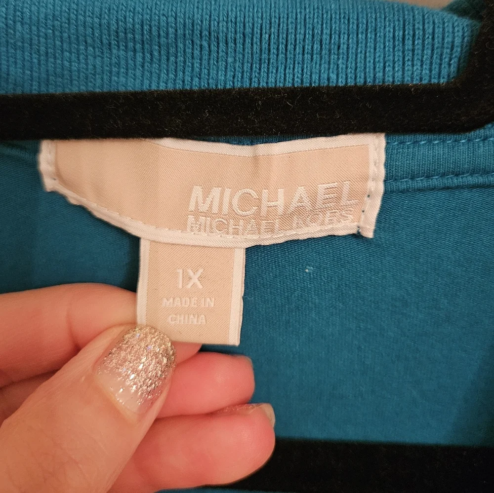 Michael Kors Teal Tourquoise Blouse - size 1x